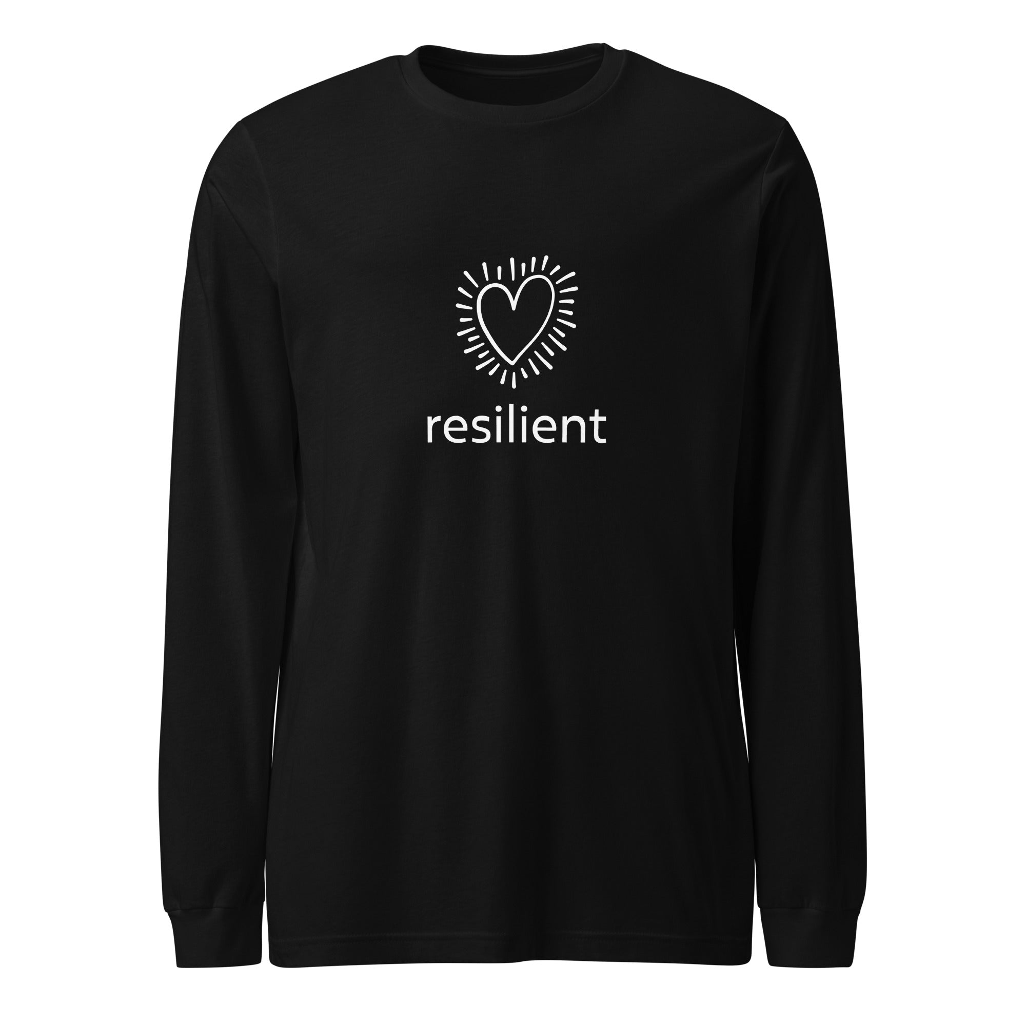 "resilient"  Women's Long Sleeve Statement Tee