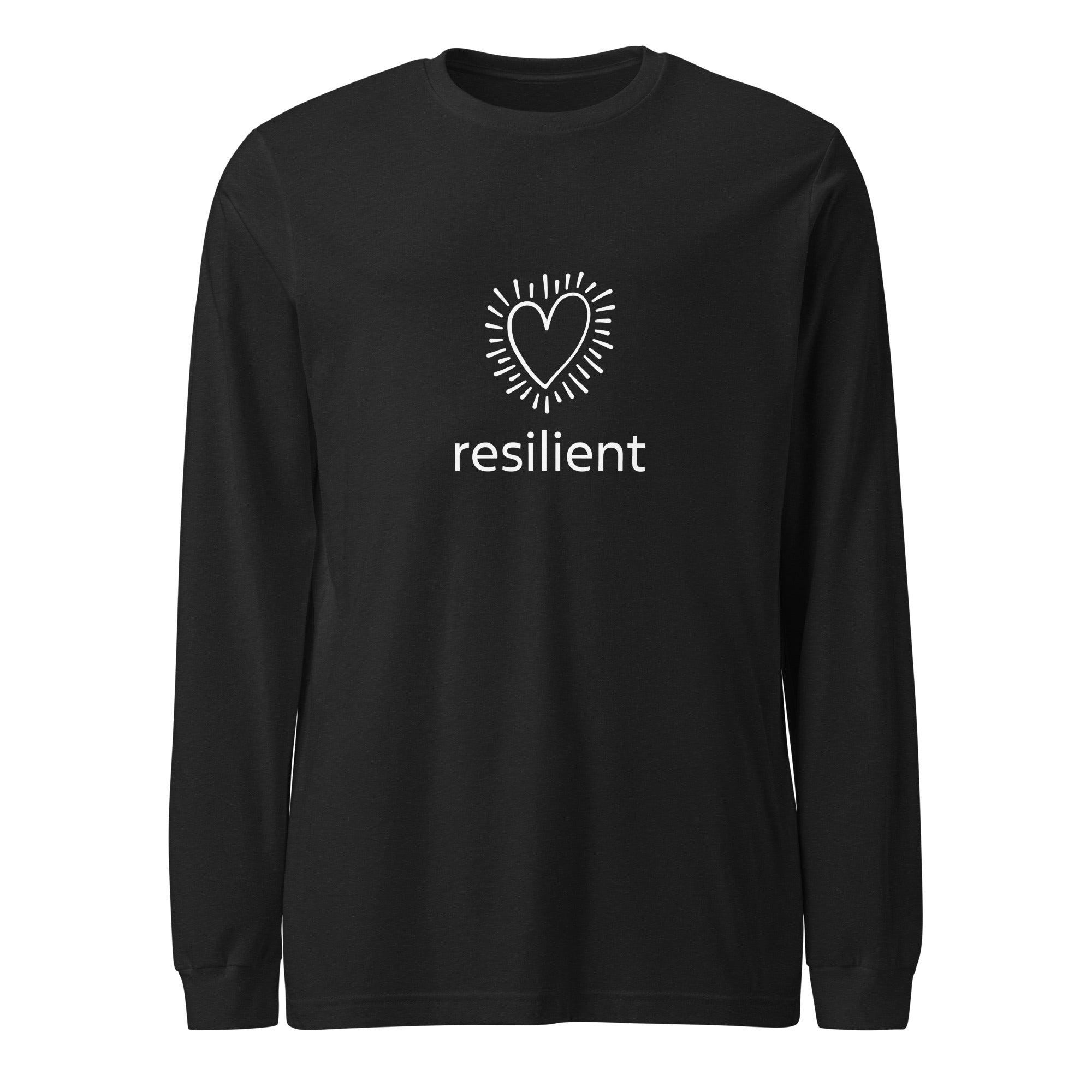 "resilient"  Women's Long Sleeve Statement Tee