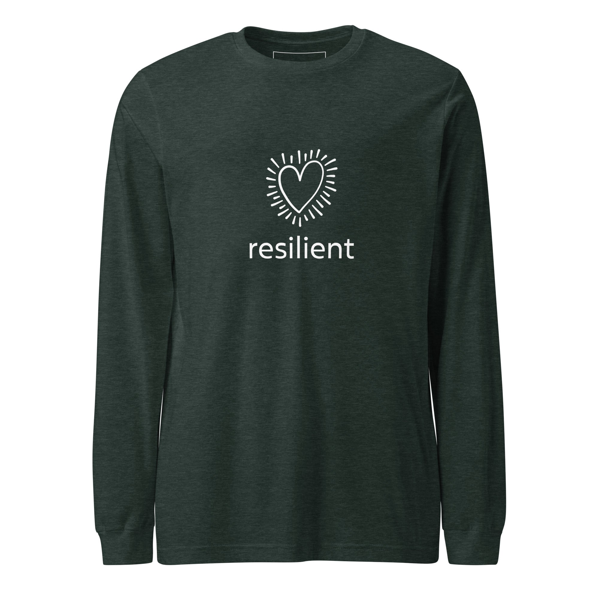 "resilient"  Women's Long Sleeve Statement Tee