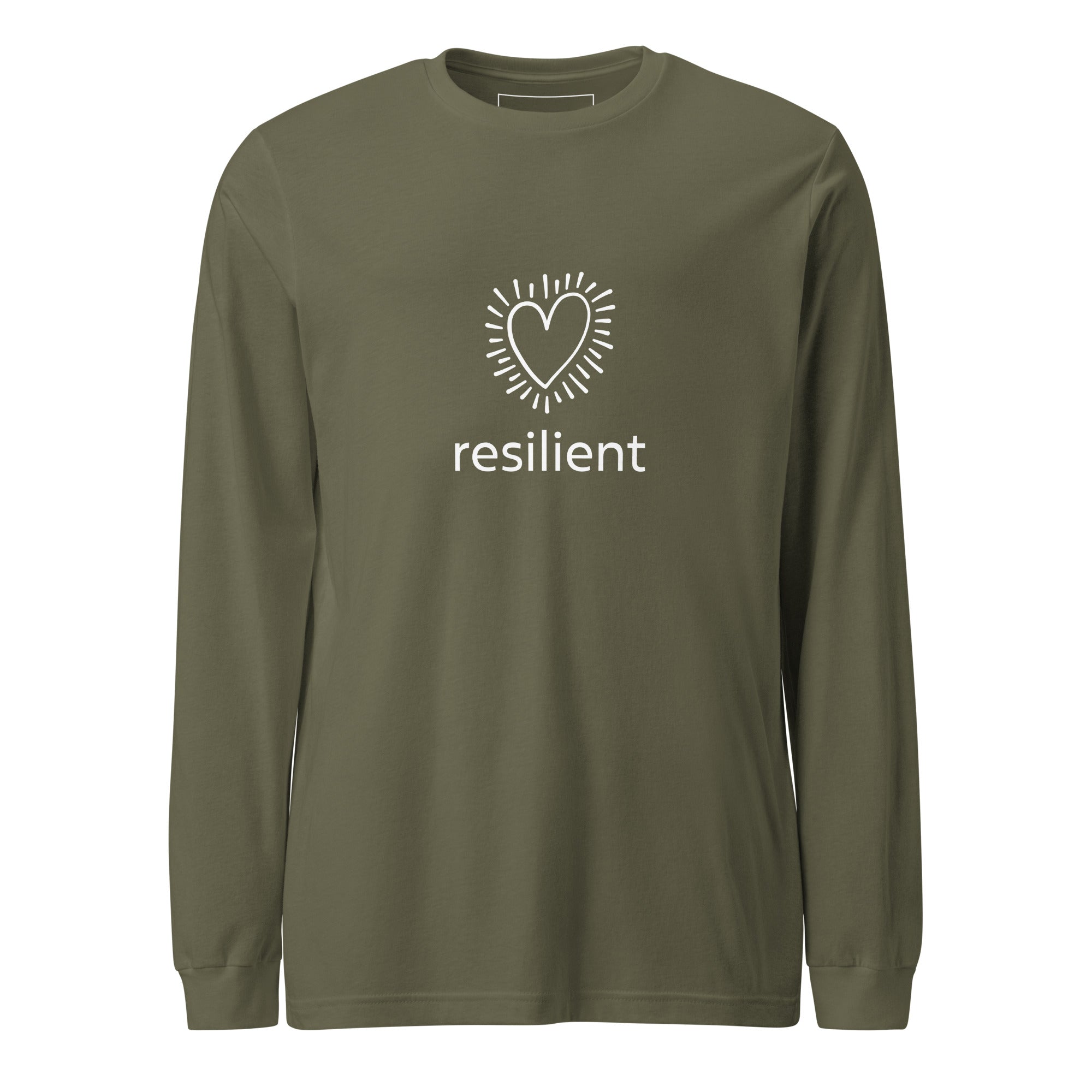 "resilient"  Women's Long Sleeve Statement Tee