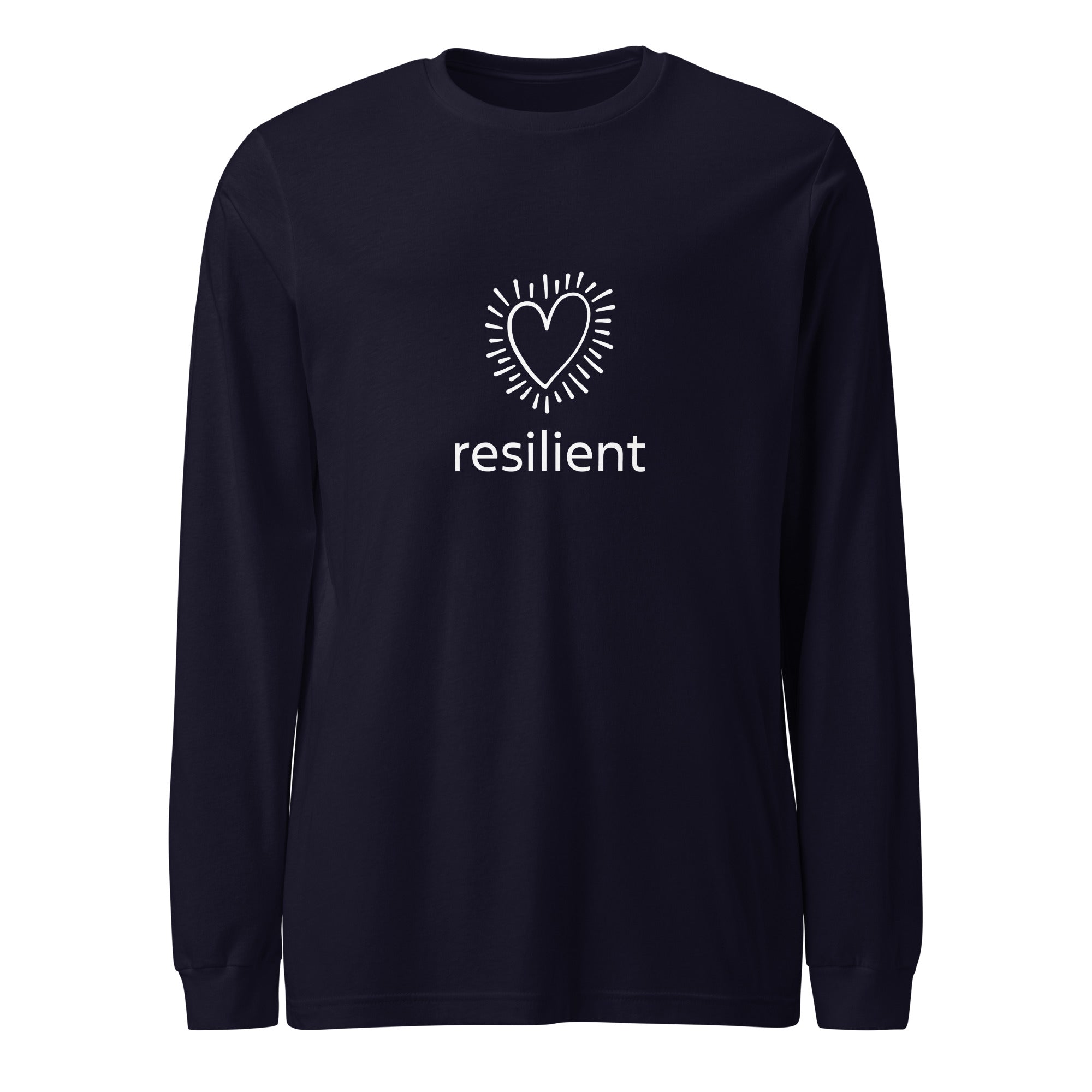 "resilient"  Women's Long Sleeve Statement Tee