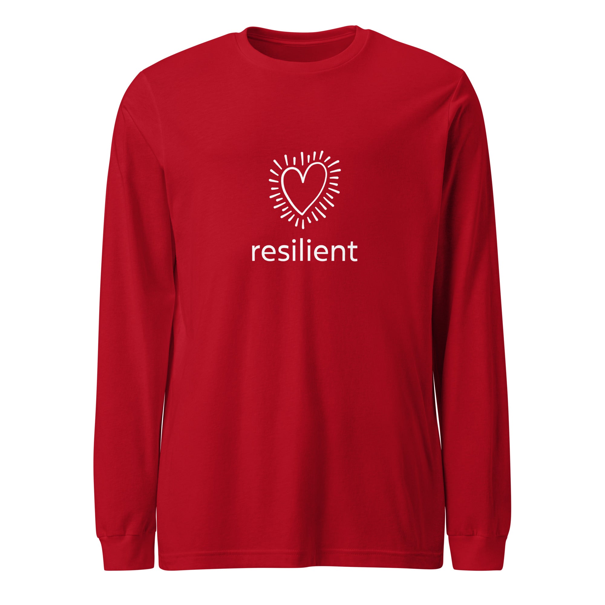 "resilient"  Women's Long Sleeve Statement Tee